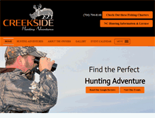 Tablet Screenshot of creeksidehuntingadventures.com